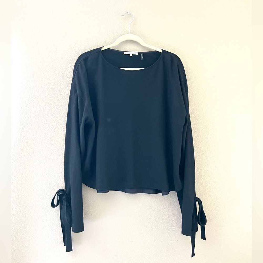 Helmut Lang Sonar 100% Wool Boxy Tie Cuff Sweater